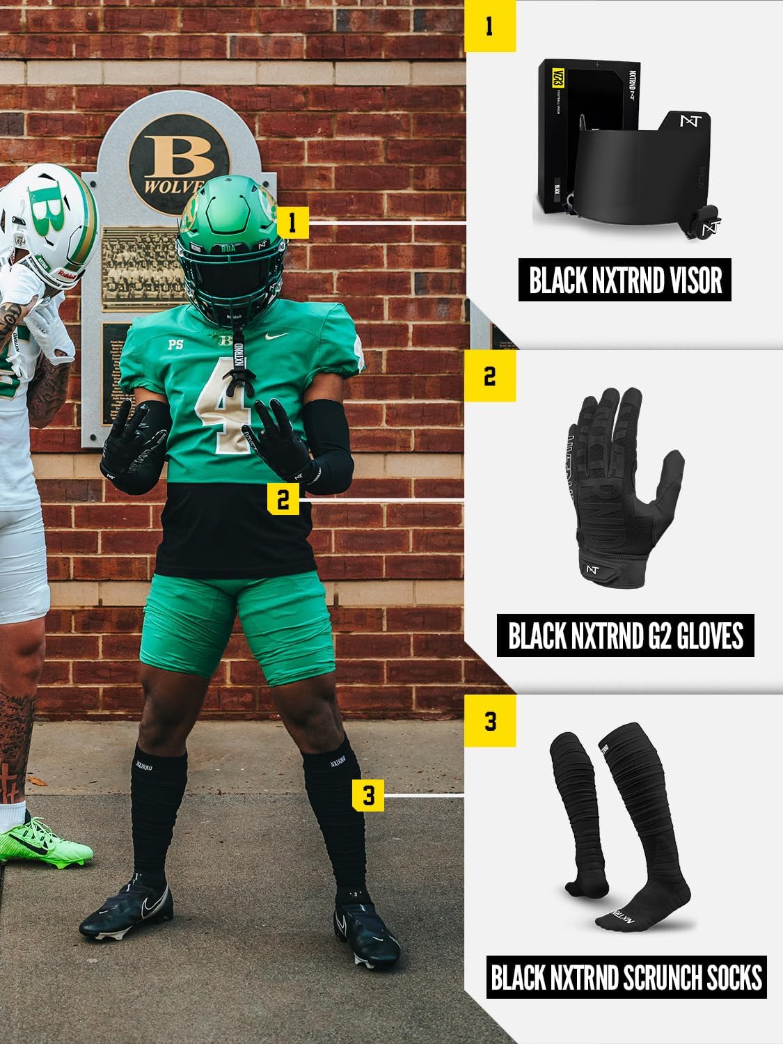 Nxtrnd XTD Scrunch Football Socks, Extra Long Padded Sport Socks for Men & Boys - Image 5