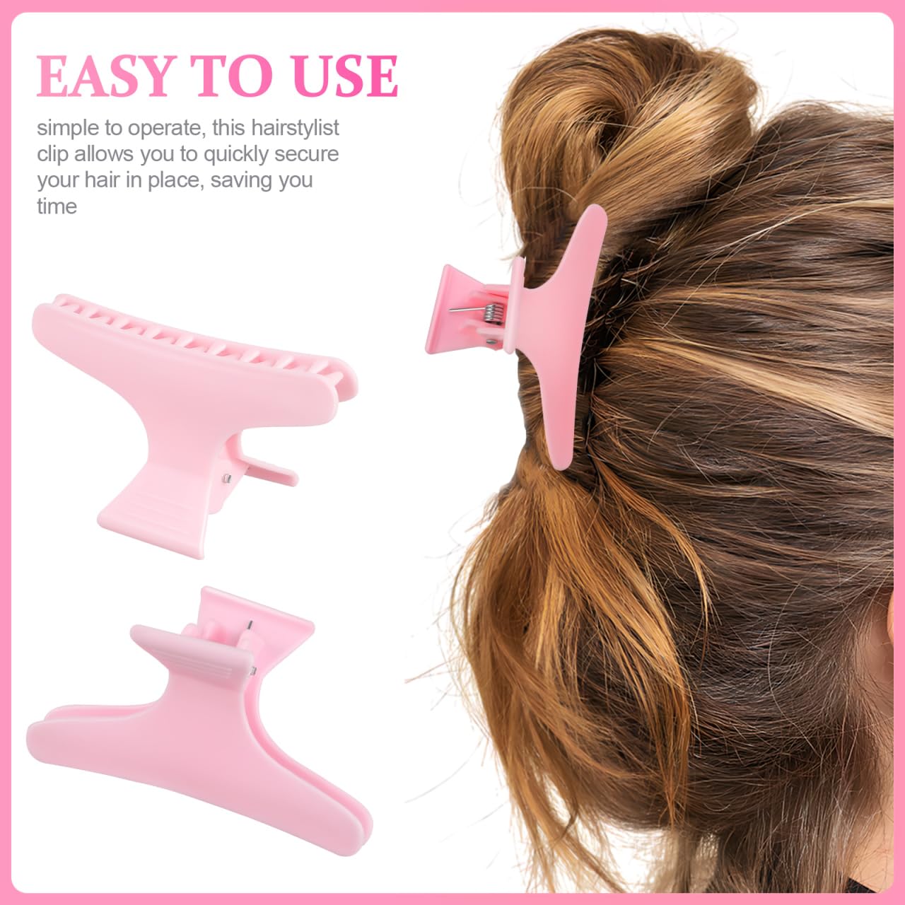 Didiseaon Fashionable Hair Clips Set 12 Pack Butterfly Hairpin Hairdressing Sectioning Clips Women's Hair Trimming Clips Stylish Hairpin - Image 4