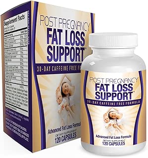 Postnatal Fat Burner Support Vitamins - Supplements - Pills - Post Pregnancy Fat Burning Weight Loss Supplement - Postpartum - 120 Capsules - coolthings.us
