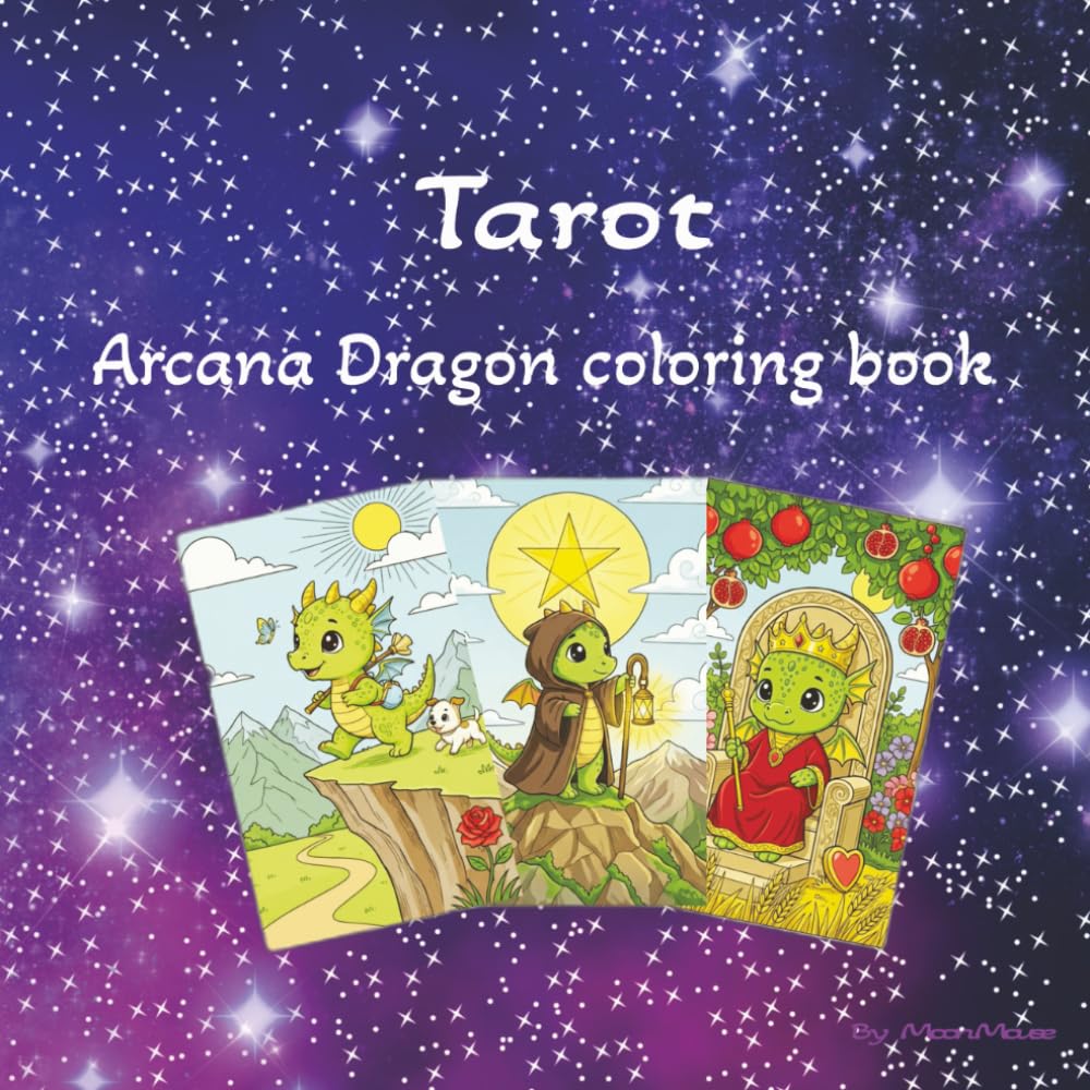 Tarot Arcana Dragon coloring book: Simple and relaxing (Tarot coloring Book)