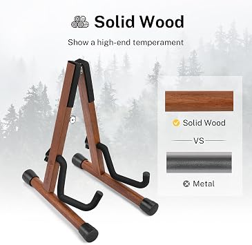 Donner Wood Ukulele Stand Mini Guitar Stand for Violin, Hush Guitar, Mandolin, Banjo, Folding Floor Stand A-Frame Holder for Small Musical Instruments