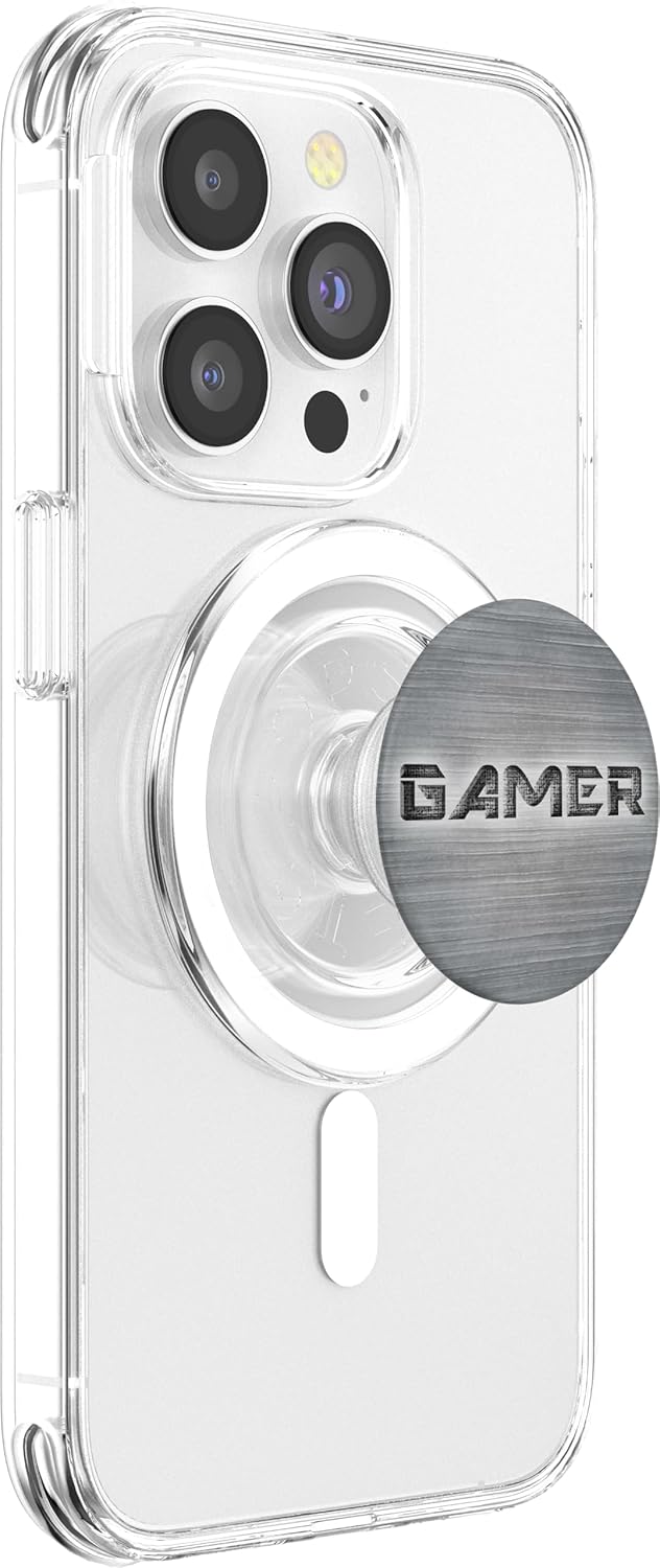 Gamer Pop Socket for Phone PopSockets Blushed Steel Gaming PopSockets MagSafe PopGrip for iPhone