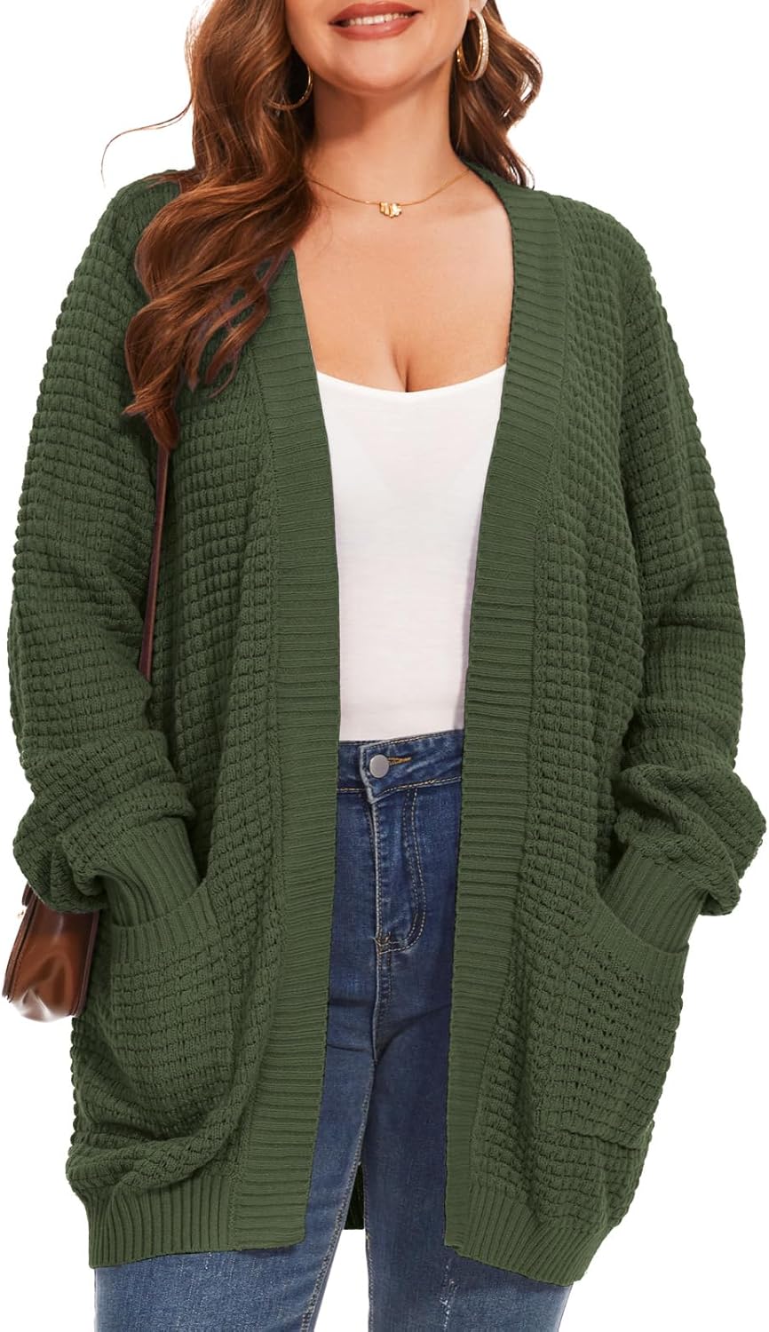 Cardigan Sweaters for Women Plus Size Waffle Knit Jamaica Ubuy