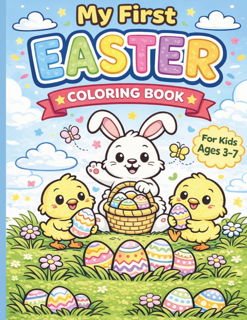 My First Easter Colouring Book: Cute Bunnies, Chicks, Eggs and Spring Fun for Kids Ages 3–7