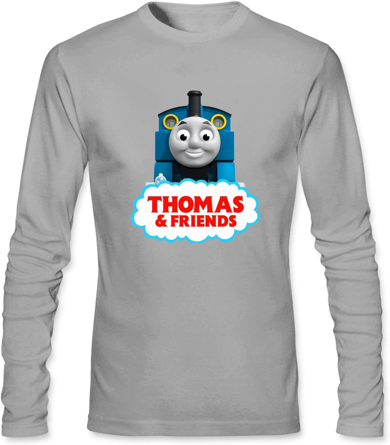 Henryoo Boy's Thomas The Tank Engine & Friends Long Sleeve Cotton T Shirt light grey XL