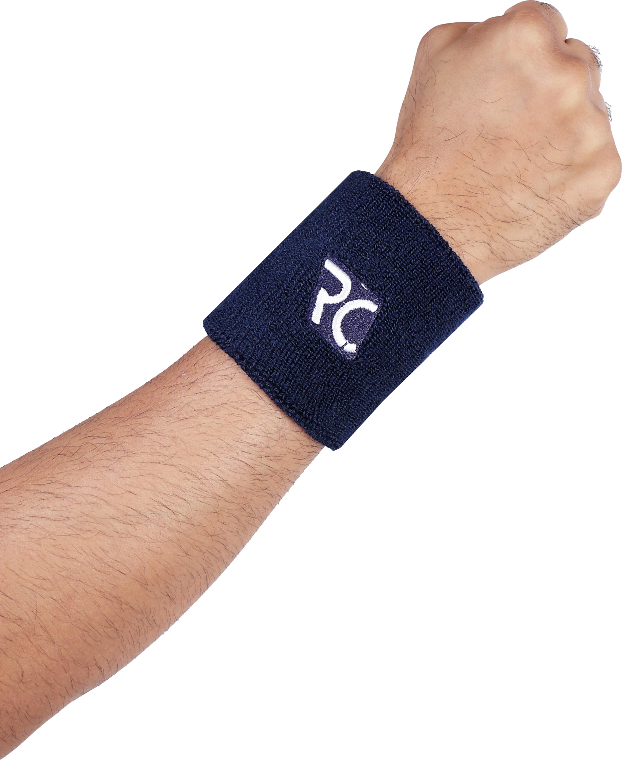 RC. ROYAL CLASS Wrist Band for Men & Women, Breathable & Stretchable Thick Sweat Bands for Work Out, Gymnastics, Basketball, Tennis, Gym, Cricket, Running, Football, Badminton, Sports Color-Navy Blue-image-17