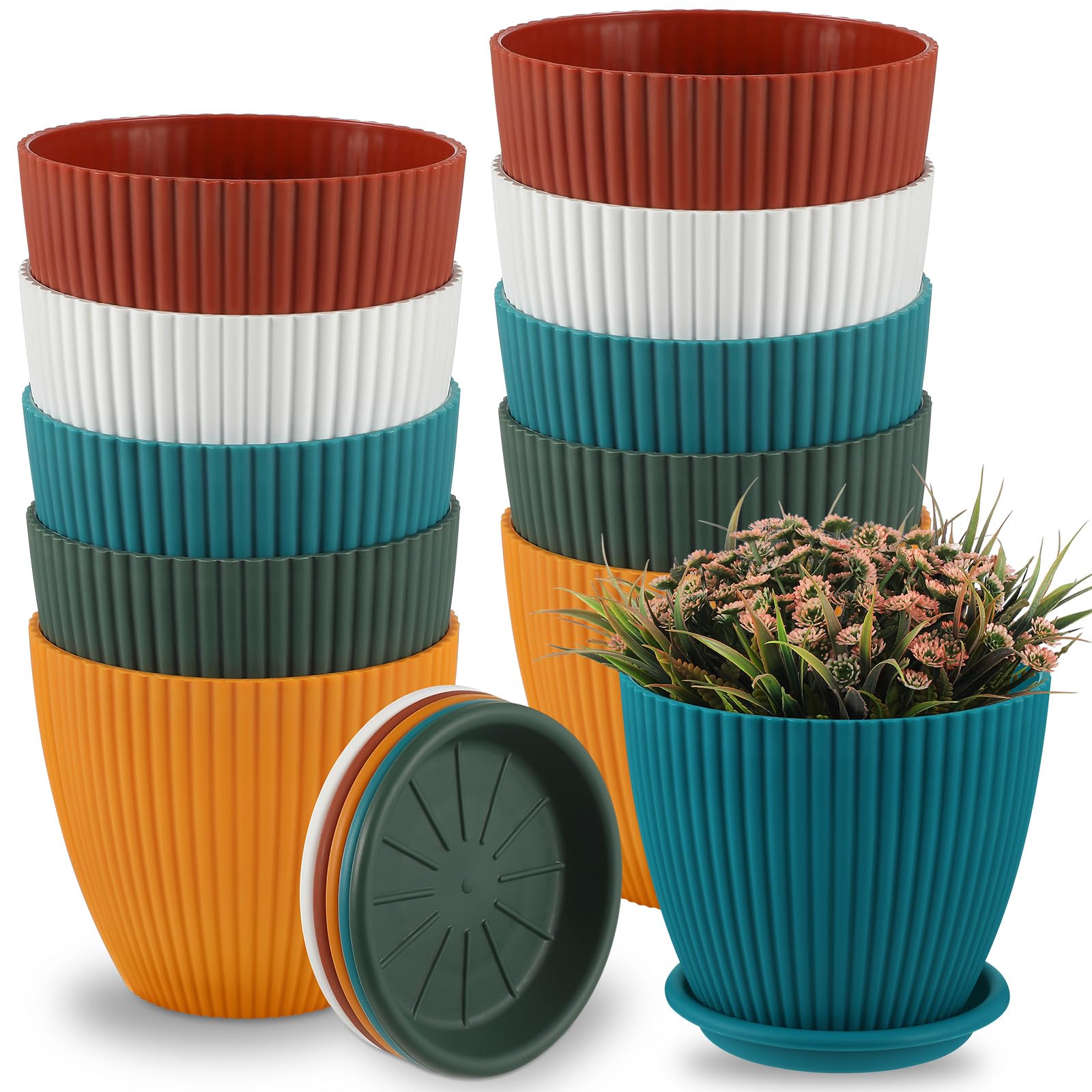 Snapklik.com : Suclain 10 Pack 6 Inch Plant Pots
