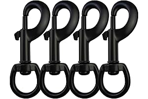 Garwor 3/4"" Heavy Duty Swivel Dog Leash Snap Hook Black Electrophoresis Coating
