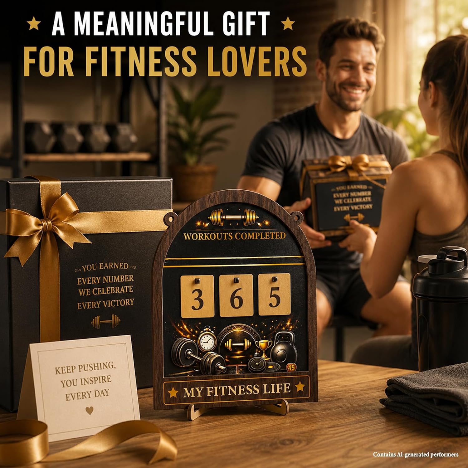 Workouts Completed This Year Counter Home Gym Decor, Fitness Gifts