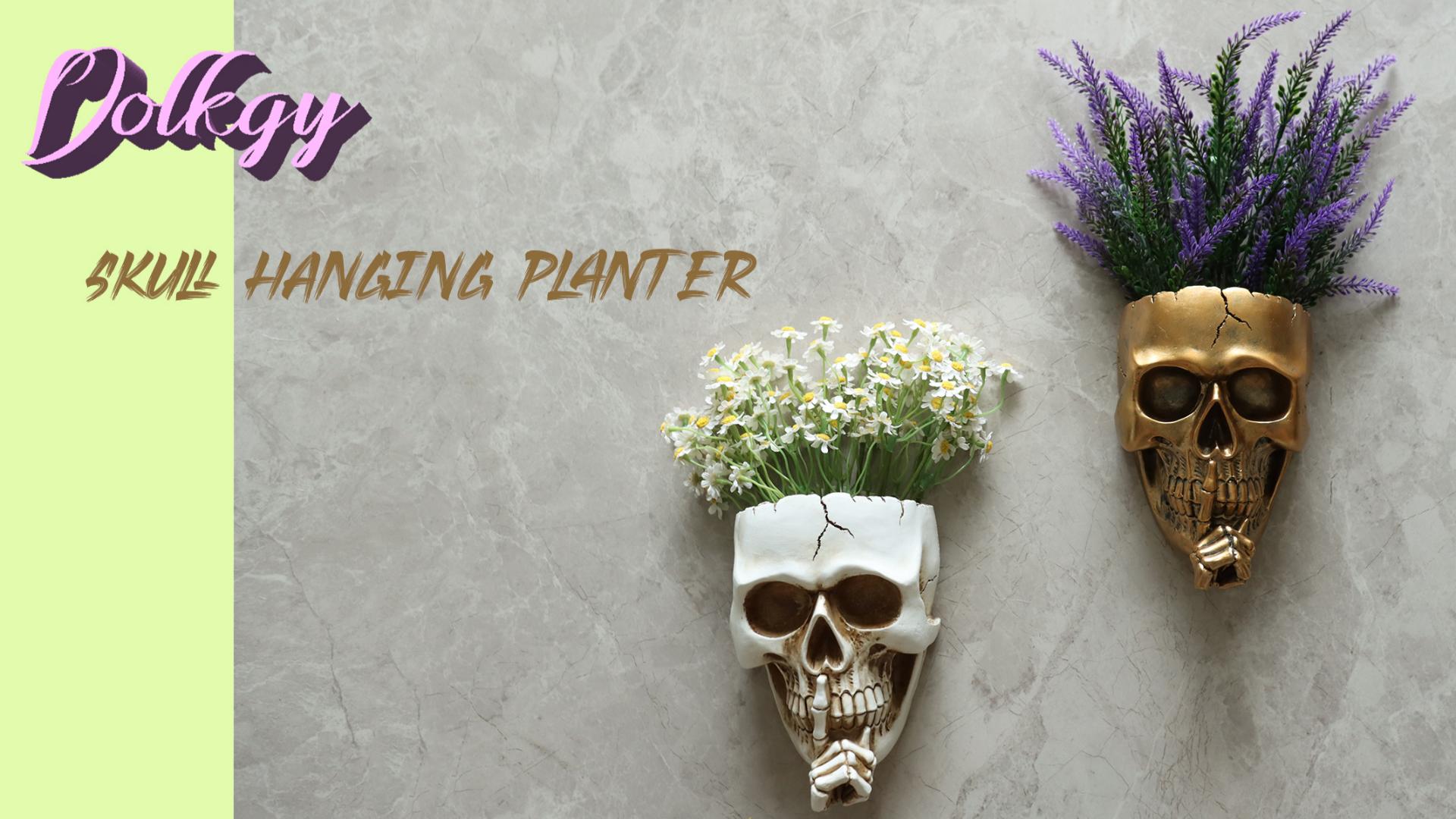 Amazon.com : Dolkgy Skull Wall Planter for Indoor Outdoor Plants