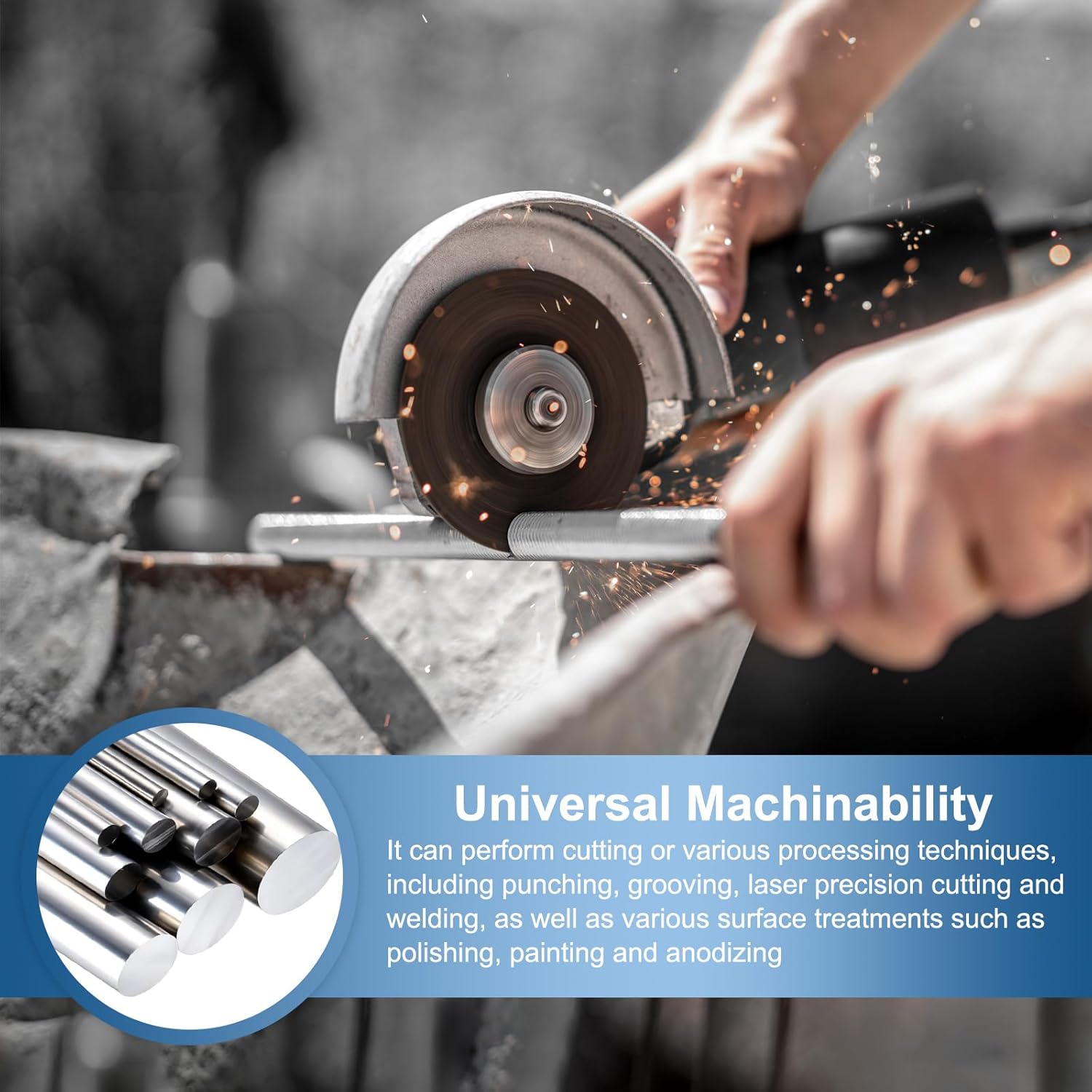 uxcell 3 Pcs 6061 T651 Aluminum Rod, 10mm 0.39" Diameter 4" Length Solid Round Aluminum Bars, Extruded Lathe Bar Stock for Industrial DIY Craft, Silver Tone - Image 5