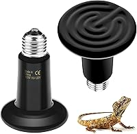 BN-LINK 100W Ceramic Reptile Heat Lamp 2-Pack - No Light Emitter for Lizards, Turtles, Snakes, Chickens | 24/7 Infrared Warmth
