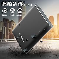 Vista 6 de Disco duro externo portátil de 1 TB, USB 3.1 Gen 1 tipo C ultra delgado de 2.5 pulgadas, almacenamiento HDD compatible con PC, computadora de Negro