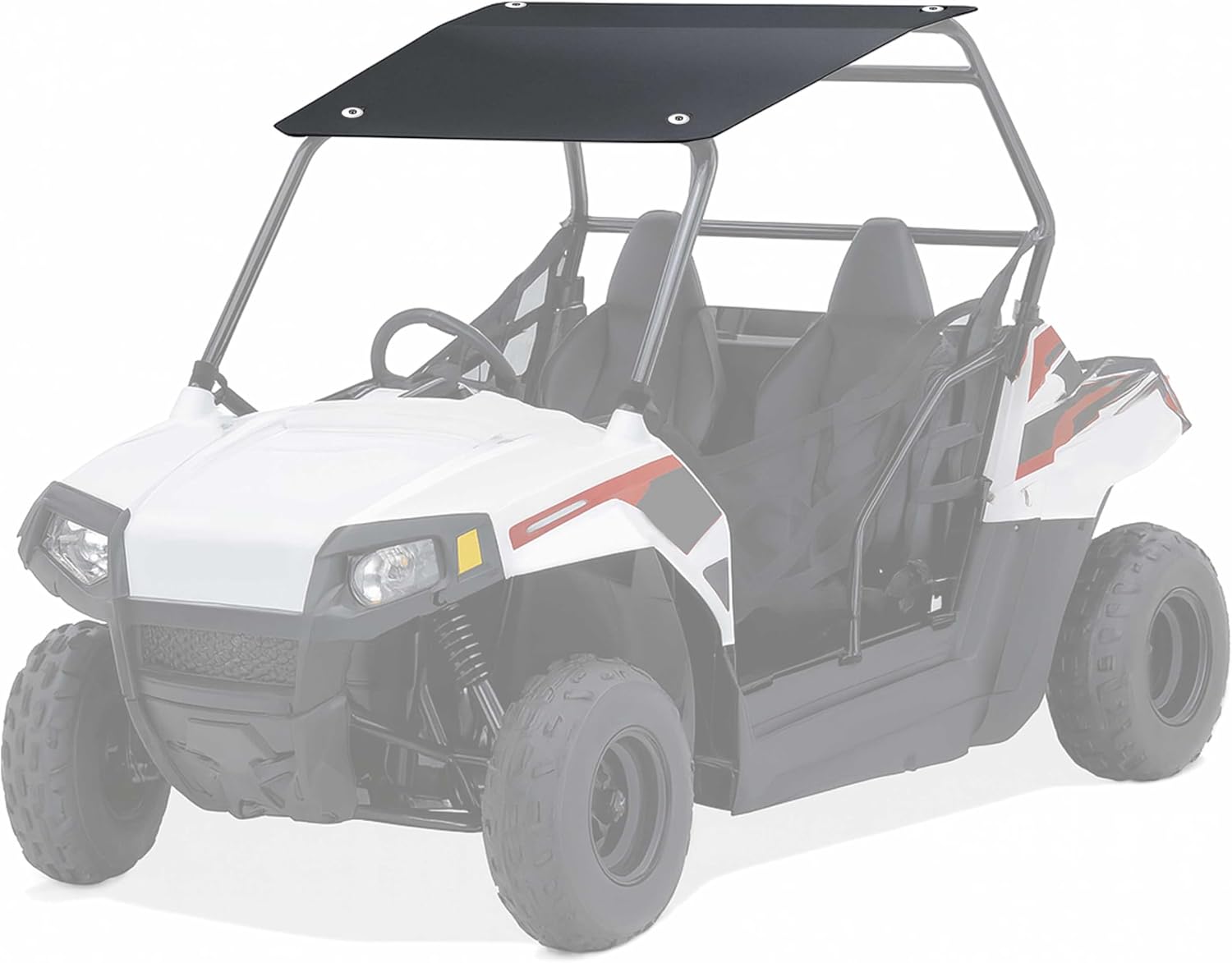 ALMULOO Hard Roof Top Compatible with 2009-2021 Polaris RZR 170, Heavy-Duty ABS Plastic Black Canopy No Drilling Required with Mounting Kit