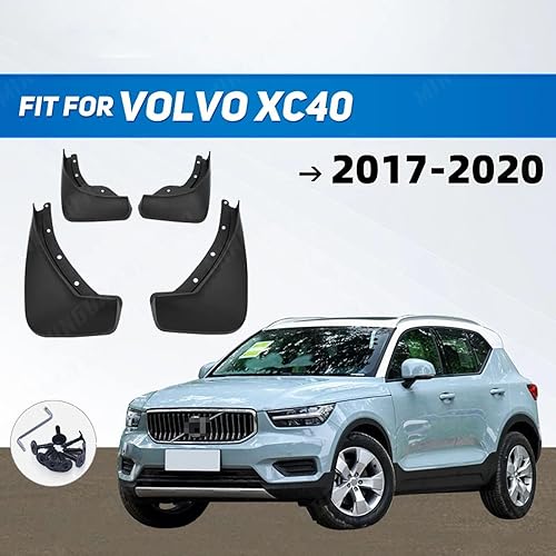 Miniatura 2 de CHROX for Volvo XC40 2017-2020, 4PCS Mudguards Mud Flaps Flaps Splash Guards Fender Car Mudflaps Front Rear