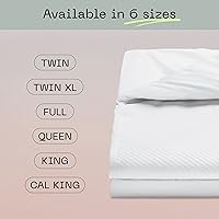 Vista 5 de Cubierta protectora de colchón CoopHomeGoods, de viscosa derivada del bambú, impermeable, hipoalergénica, blanco