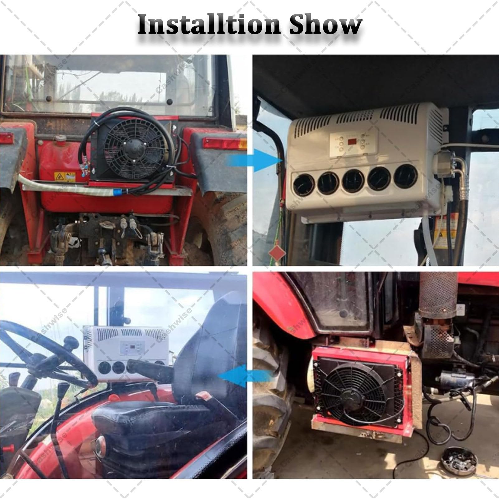 Condizionatore d'aria split per camper, unità di climatizzazione elettrica per camion, climatizzatore per cabina camion, raffreddamento rapido e silenzioso, unità di climatizzazione split Black-12V