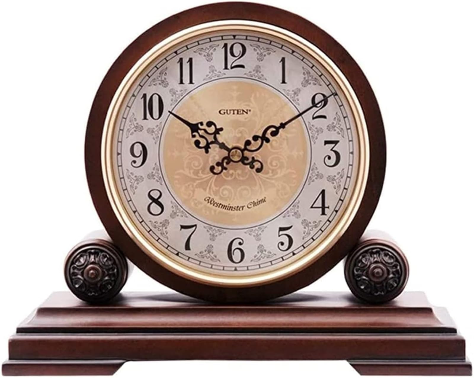 Mantel Clock Chiming Mantel Clocks, Wood Mantle Clock With Westminster...  Wooden Mantle Clock