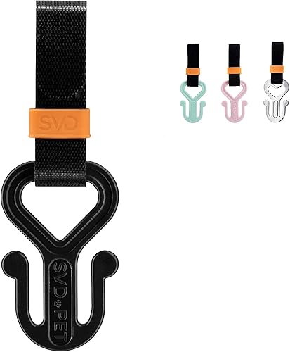 SVD.PET Soporte para bolsas de excrementos de perro, soporte para bolsas de desechos, bolsa de excremento de perro, soporte para manos libres (negro)