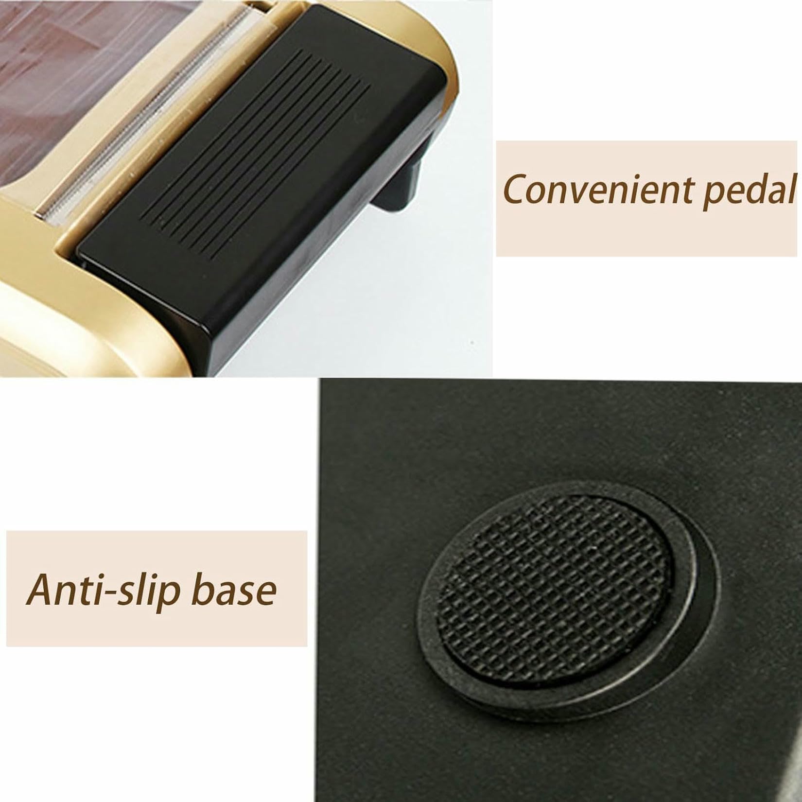 Dispenser Automatico di Copriscarpe,Copriscarpe con 3 Rotoli di Copertura in plastica Antiscivolo, Copriscarpe in plastica USA e Getta per casa, Ufficio,Fabbrica,d'oro