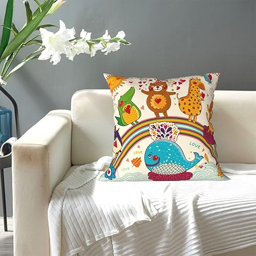 Miniatura 5 de Aimeryup Throw Pillow Covers 20x20 Inch Cartoon Cute Animal Decorative Pillow Covers Cushion Covers cojines decorativos para sala Pillow Cases Cute
