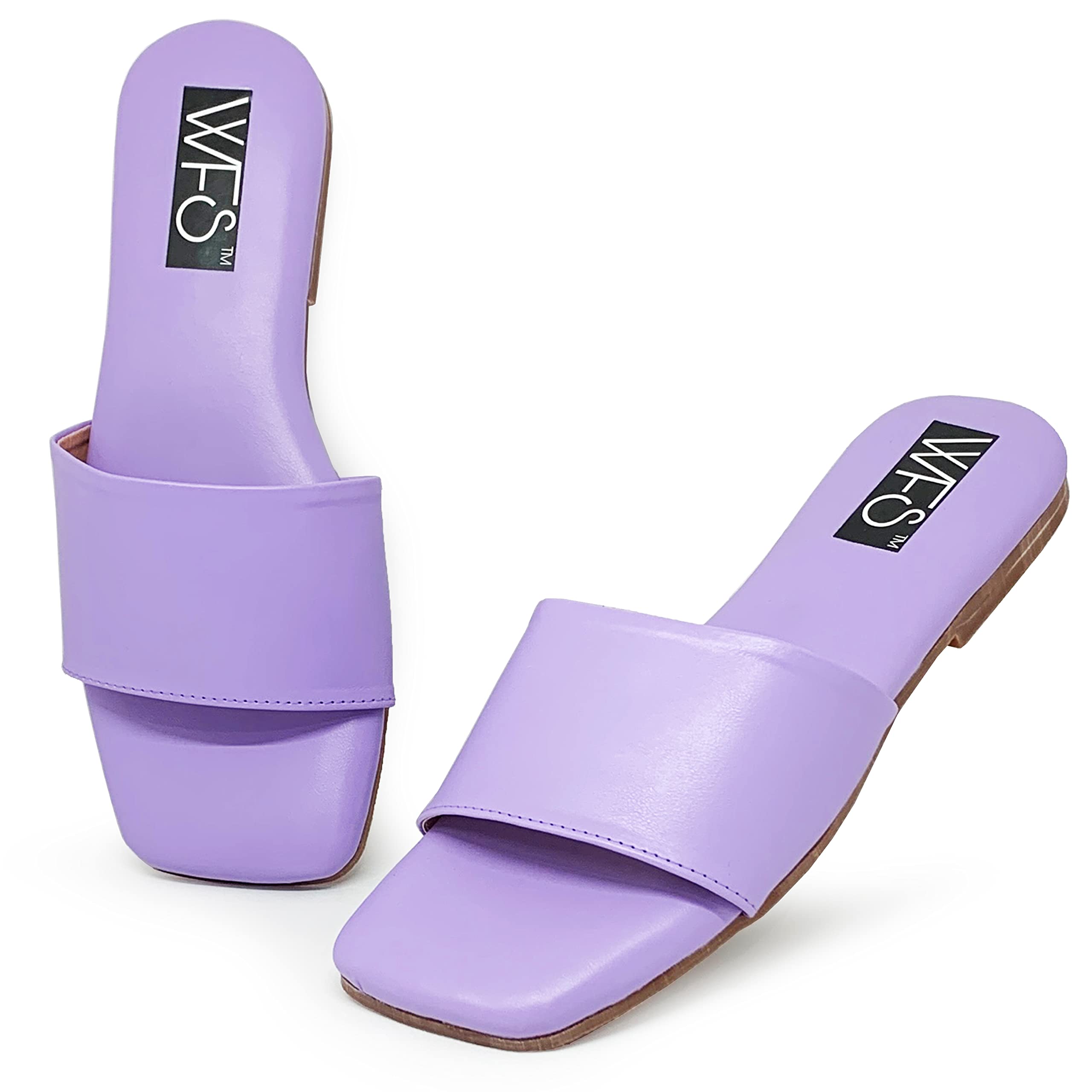WFS Women T-Strap Flat Sandal Single Strap Casual Party Black Orange Purple White Yellow,Purple,37 (B09VGP6HH2) Amazon Price History, Amazon Price Tracker