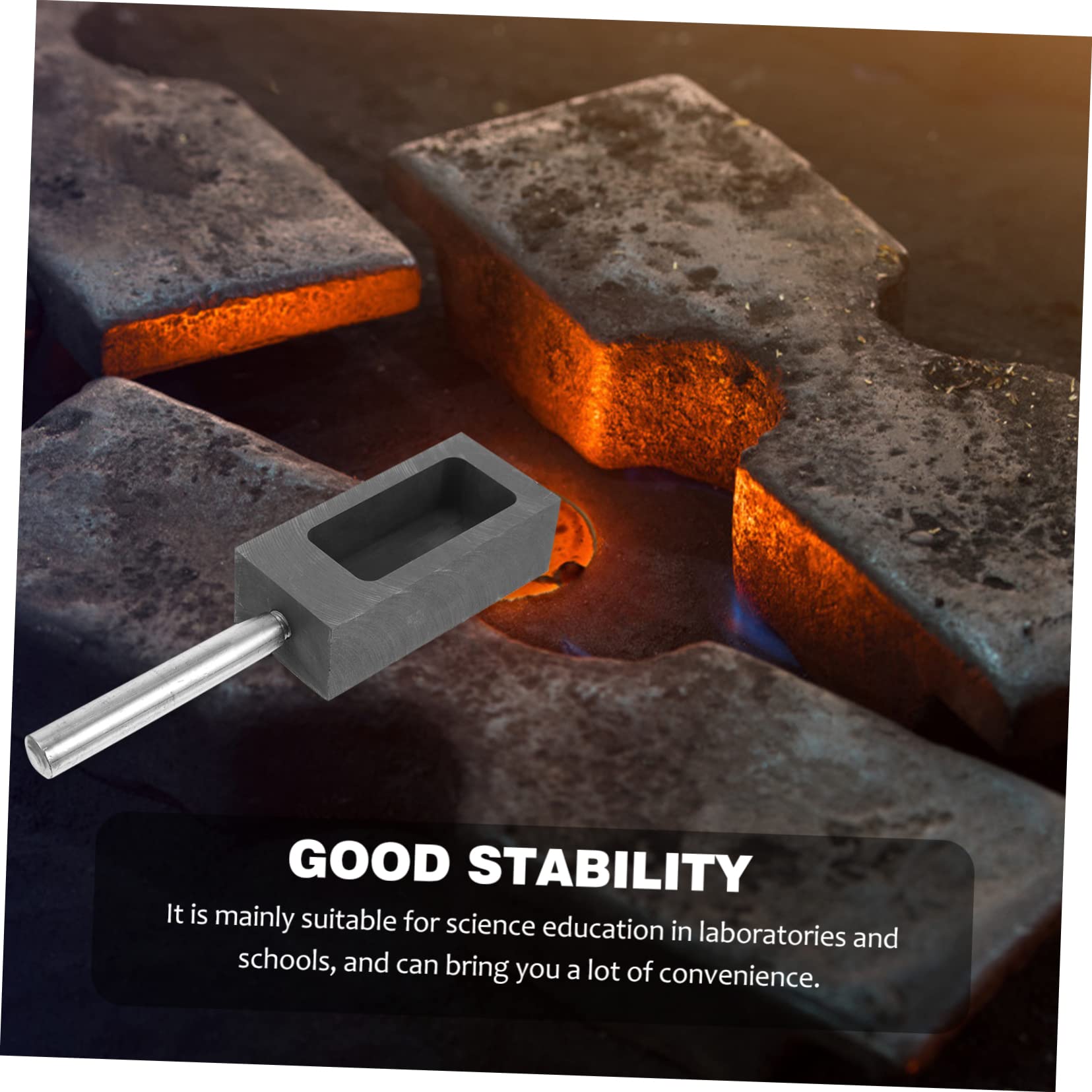 MUELODSIC High-Temp Gold Bar Casting Mold Graphite Crucible Jewelry Melting Supply