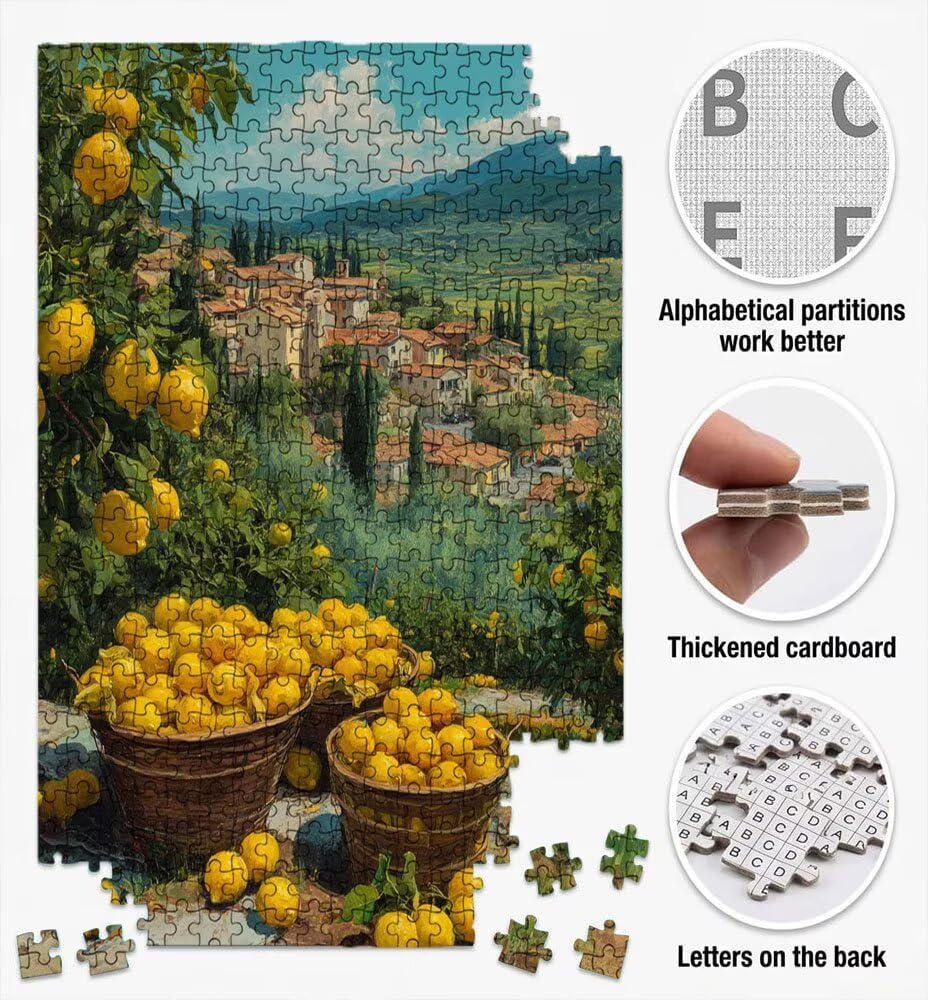 Jesienne Zbiory Cytryny, Klasyczne Puzzle 5000 Sztuk Dorosłych BLQSBGA7-350 | Wyzwanie Zagadki, Gry Logiczne Cała Rodzina, Stres, Wystrój Domu Miłośnicy Puzzle