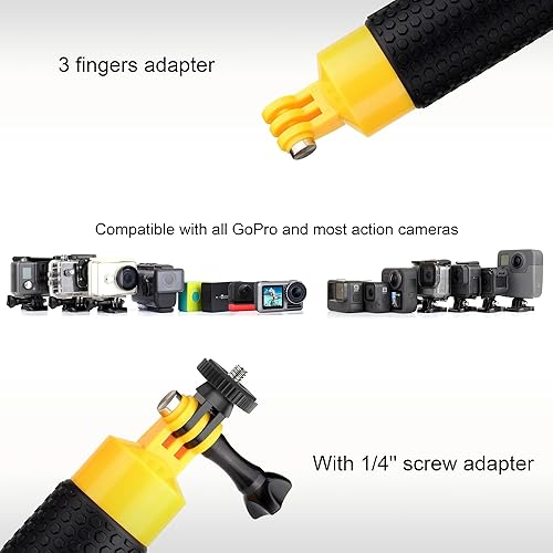 Miniatura 6 de Agarre de mano flotante con soporte de trípode desmontable para GoPro Hero 13 12 11 10 9 7 8 6 5 4 Max Mini Session DJI Action Camera Ideal para