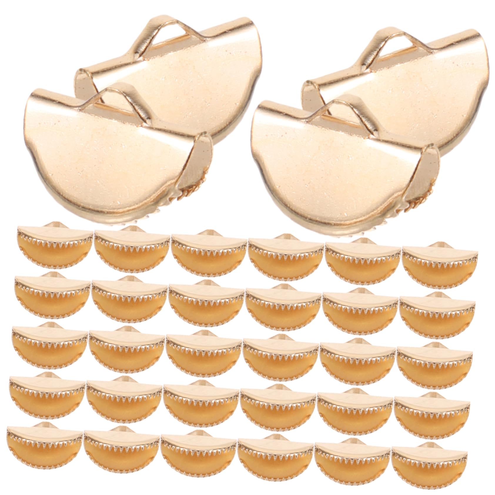1000 Piezas de Cinta Metálicas para Bricolaje Sujetadores para Pulseras y Clips para Borlas Cierres Resistentes para Ropa Calzado y Bolsos Accesorios Elegantes para Manualidades