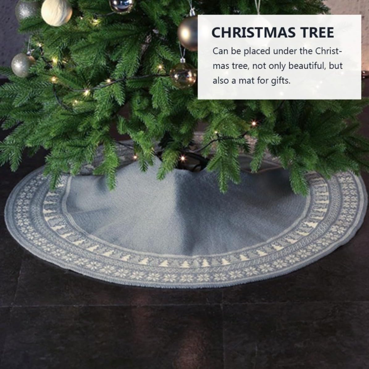 Veemoon Gonna per Albero di Natale 122cm in Fibra Acrilica