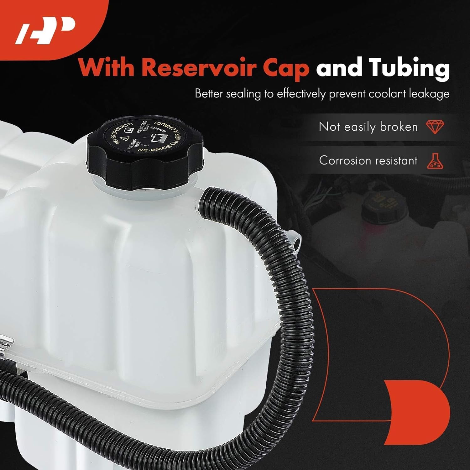 A-Premium Coolant Recovery Reservoir Tank [with Cap & Sensor & Tubing] Compatible with Chevy & GMC - 2001-2007 - Silverado Sierra 2500 HD, 2500 HD Classic, 3500, 3500 Classic - 6.6L OHV Diesel Turbo
