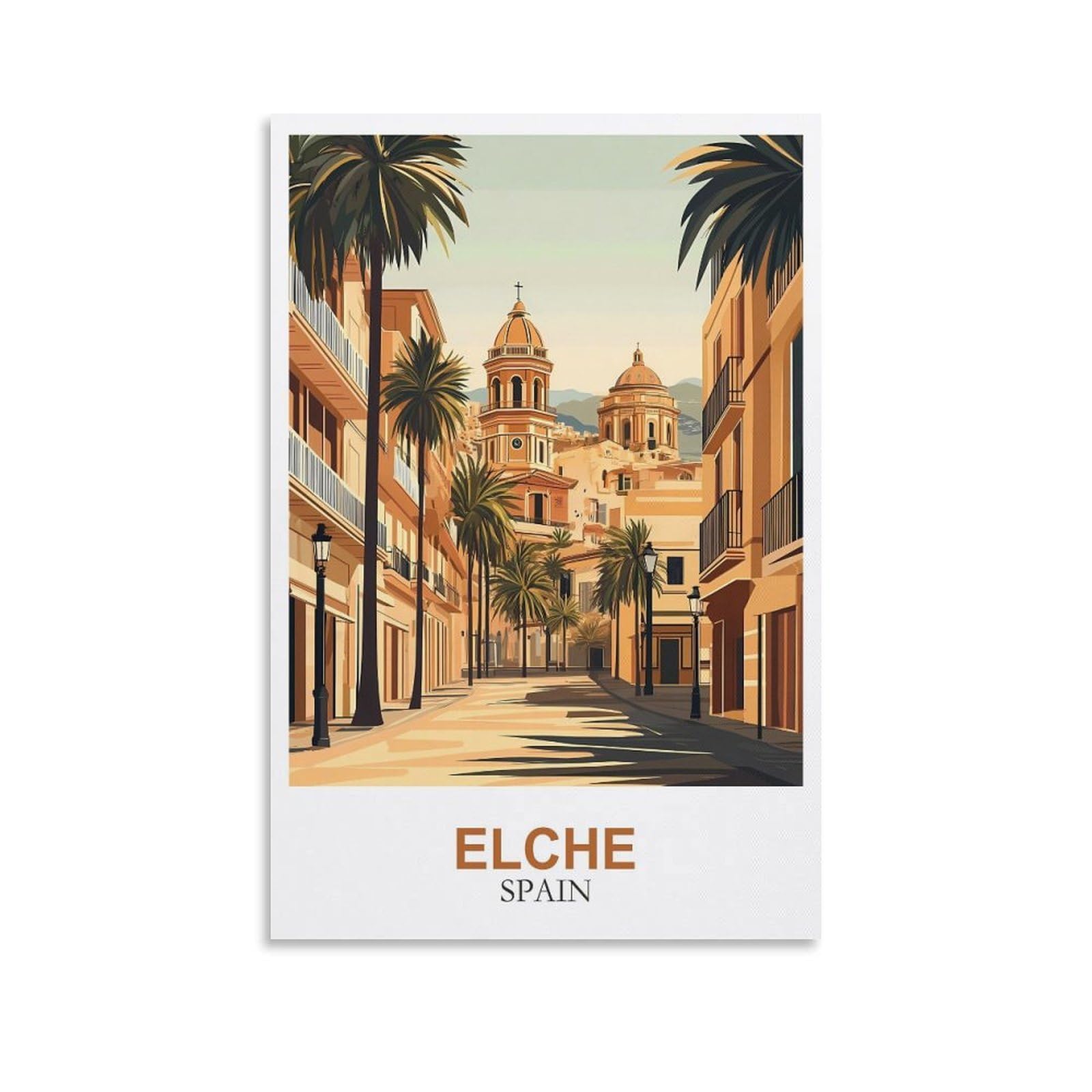 EZMLFA 5D Diamond Art Kits for Beginner,Elche Spain,Beginners,DIY Full Round Drill Diamond Dot Gem Art Kits for Adults,Crafts for Decor 40x40cm