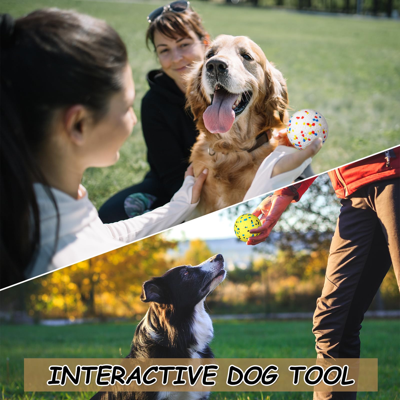 Aliceset 4 pelotas de tenis para perros para masticadores agresivos, juguetes indestructibles para la dentición, juguete duradero para masticar cachorros, juguete flotante para perros grandes,
