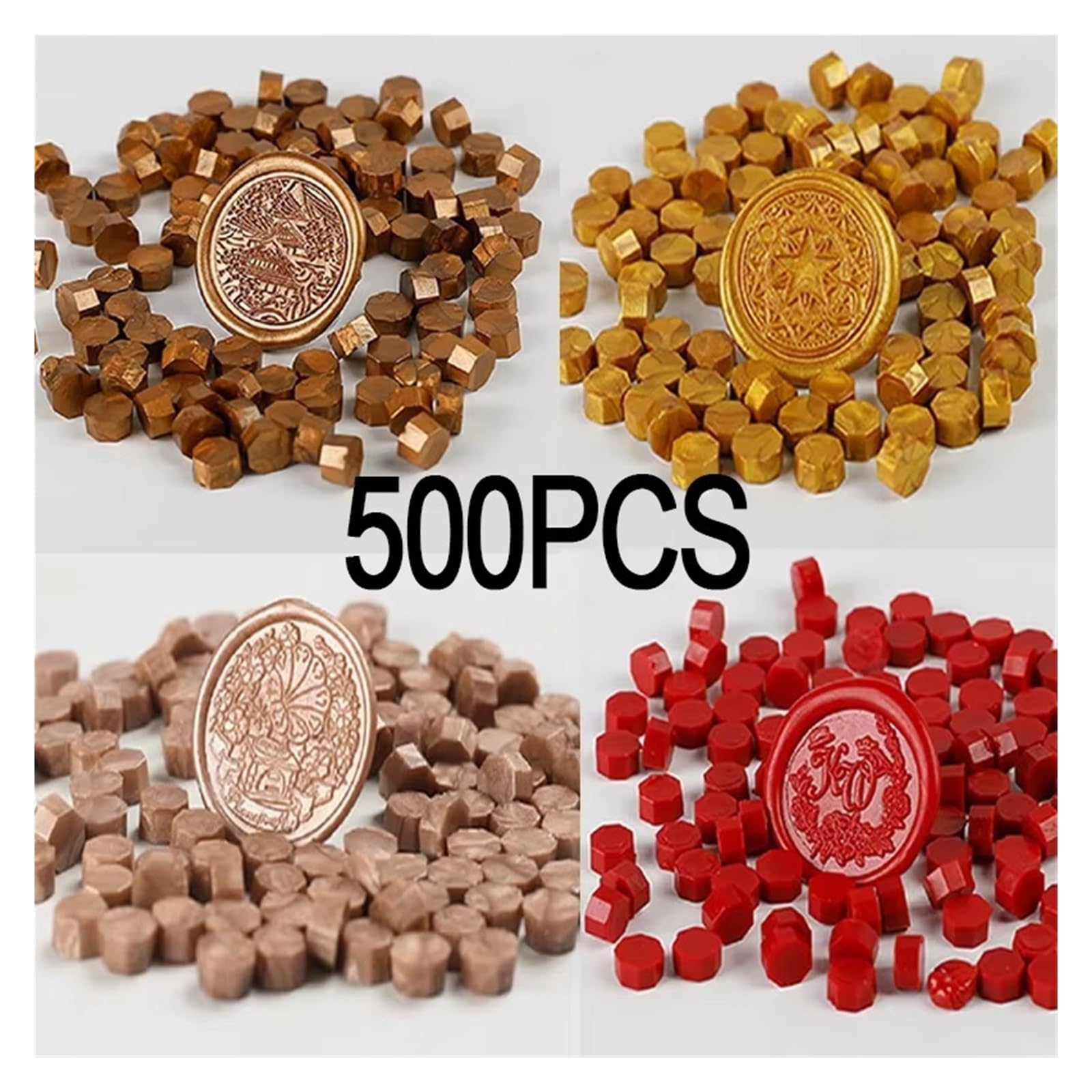 Siegelwachs 500 Stück Wachsdruckperlen Lack for Siegel | Siegel for Stempel, Retro-Siegel, Hochzeitslack for die Kartenherstellung(HCL001-A10-500PCS)
