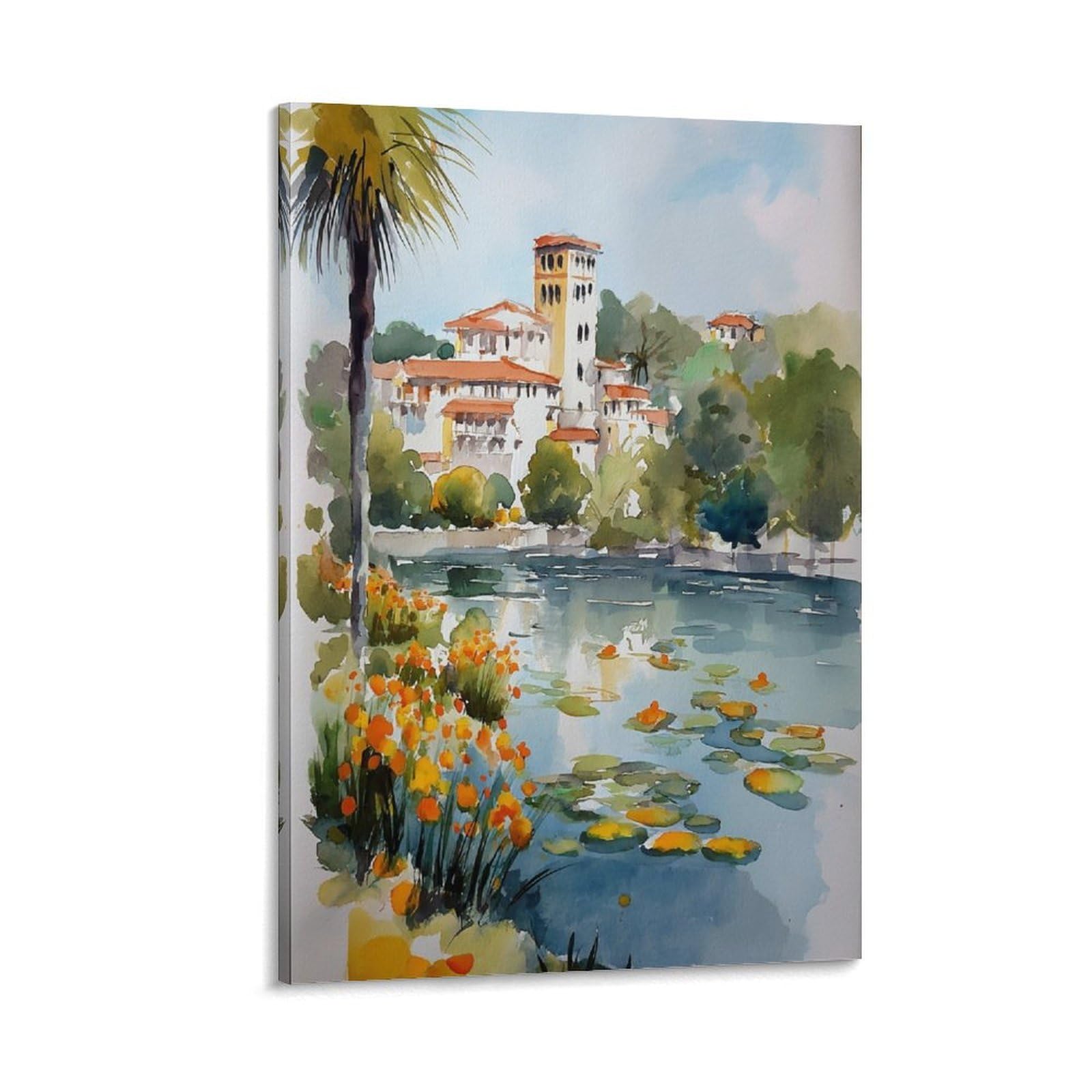 Orlando 20x30inch(50x75cm) Vintage Travel Poster Watercolor Canvas Art