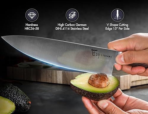 Miniatura 7 de Kiritsuke - Cuchillo de chef japonés de 8.2 pulgadas+8 pulgadas