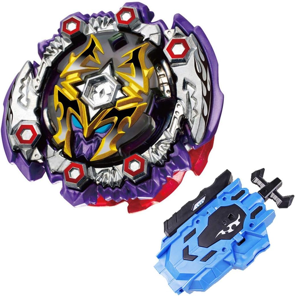 Burst Starter Booster B-125 Buster Dead Hades 11Turn Zephyr' with Blue Bey Launcher LR (Left&Right Turning) Toy by DYT-Toys