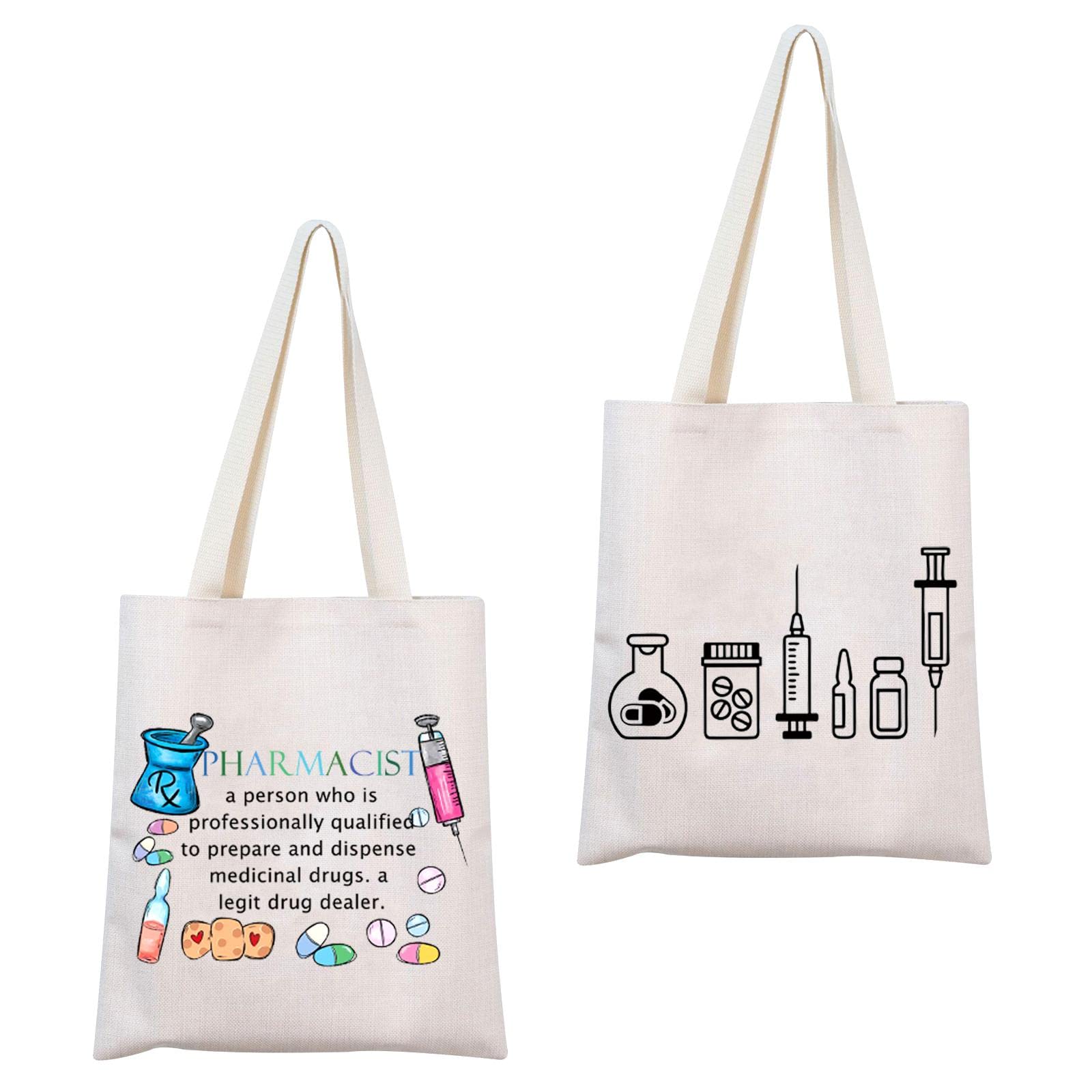 MNIGIU Pharmacist Tote Bag Pharmacist Thank You Gift Pharmacist Shopping Bag Pharmacist Graduation Gift for Pharmacist Women