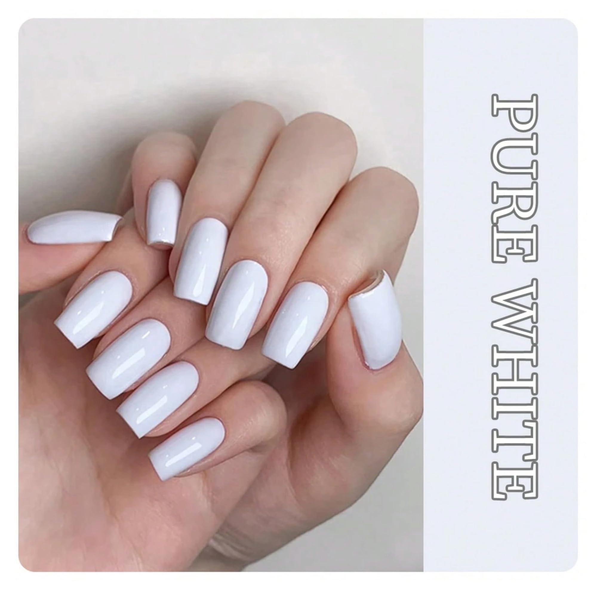 Amazon.com : Xeijayi Pure White Gel Nail Polish 15ml – Opaque