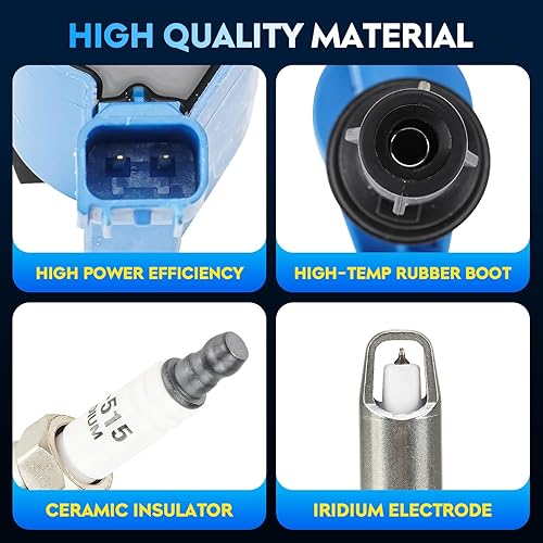 Miniatura 3 de Paquete de bobinas de encendido + bujías de iridio para Ford Expedition F150 F250 F350 Lincoln Mark LT Navigator 2004 2005 2006 2007 2008, FD508