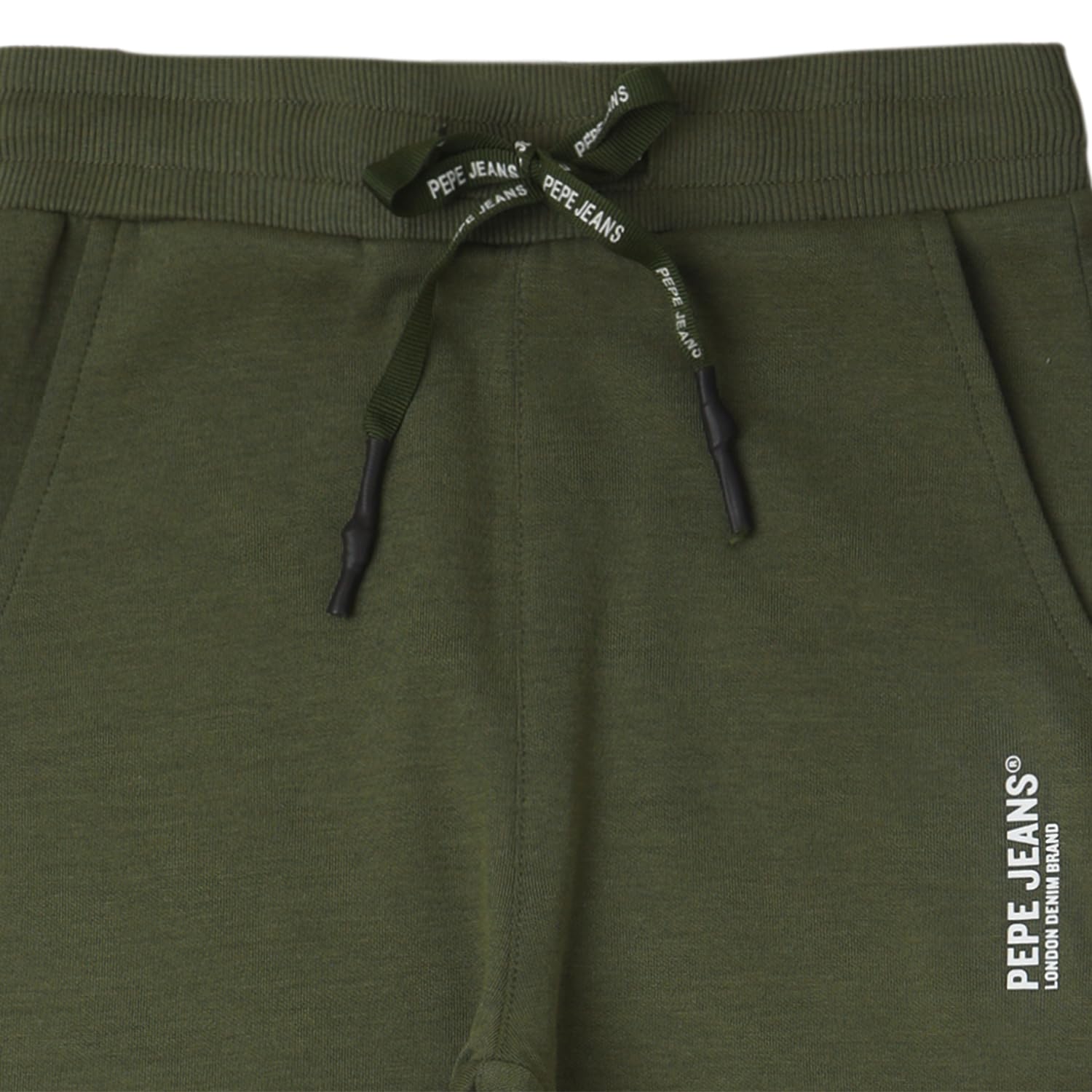 Pepe Jeans Boys Green Ribbed Waist Knit Joggers 1