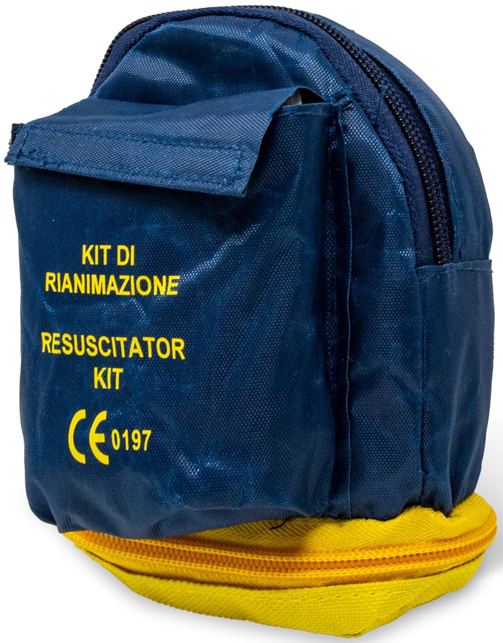 Kit accessori defibrillatore in borsa (pocket protezione bocca naso, rasoio, salviette disinfettanti, guanti, Forbici)