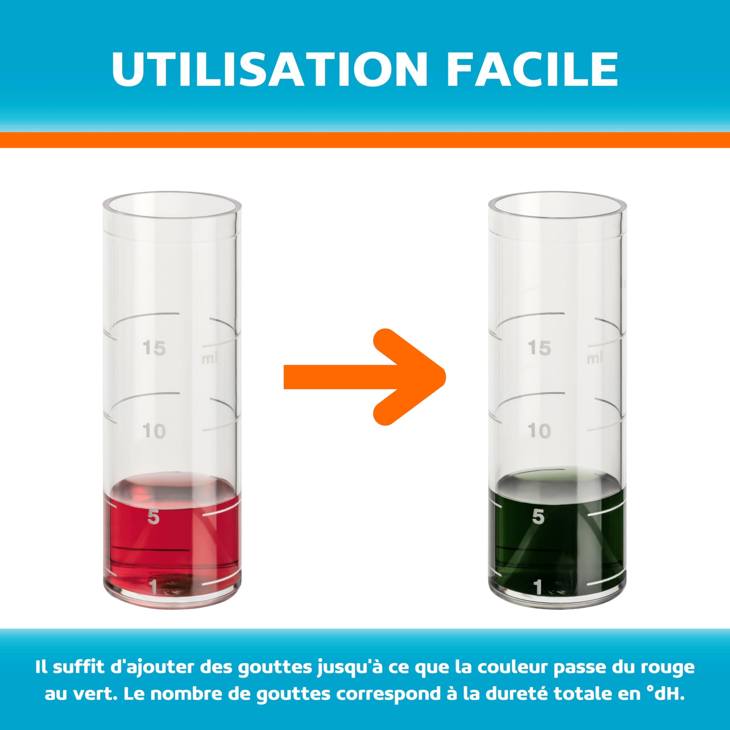 Measury Test dureté de l'eau, testeur dureté Eau, Test th fabricado en Alemania - 30 ML pour Un Maximum de 550 Tests