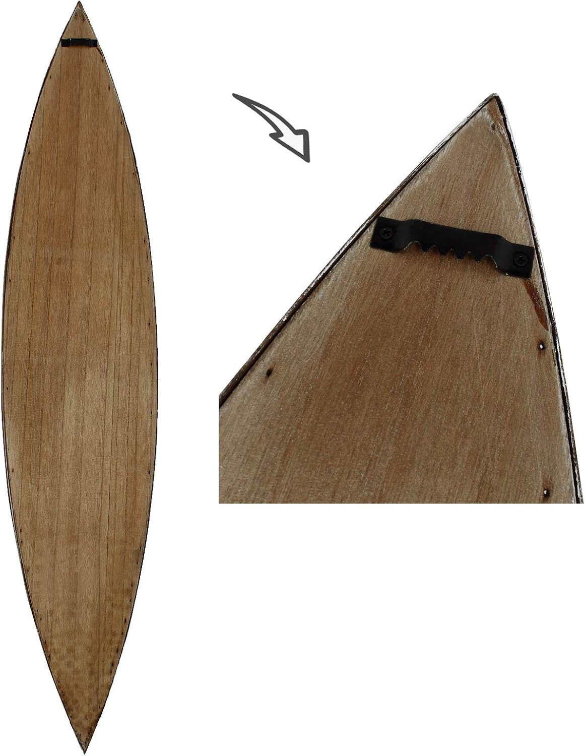 E-view Solid Wood Hanging Boat Shelf Decorative Nautical Wall Decor Beach Themed Bookcase Large Wooden 3-Tier Display Shelves for Home Kitchen Bedroom Living Room