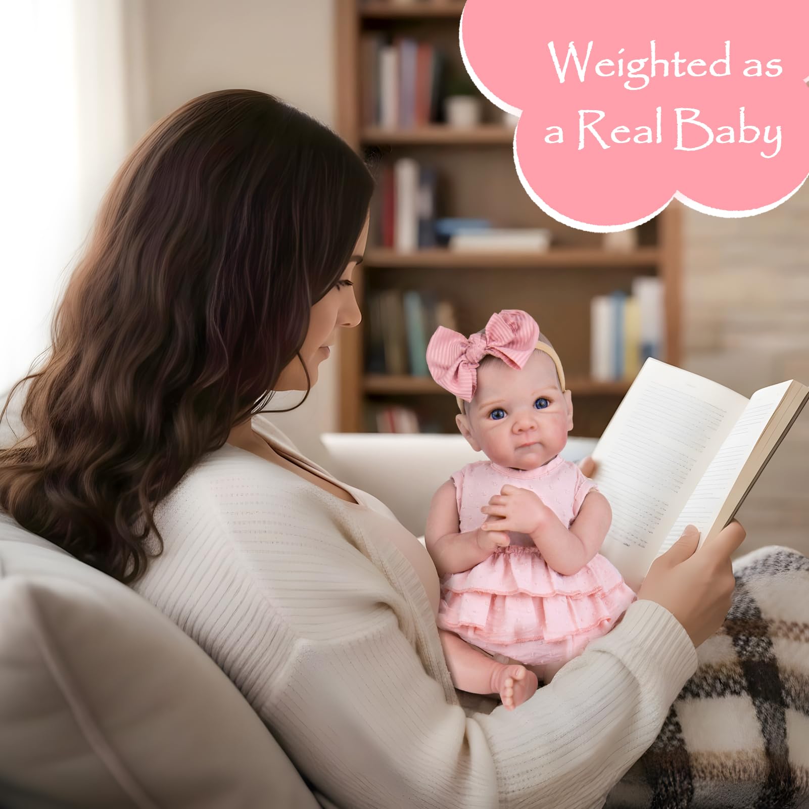 Muñecas de bebé Reborn realistas: muñeca de bebé recién nacida realista de 20 pulgadas con extremidades posables y kit de alimentación, juego de regalo para niñas mayores, coleccionistas y niños 4
