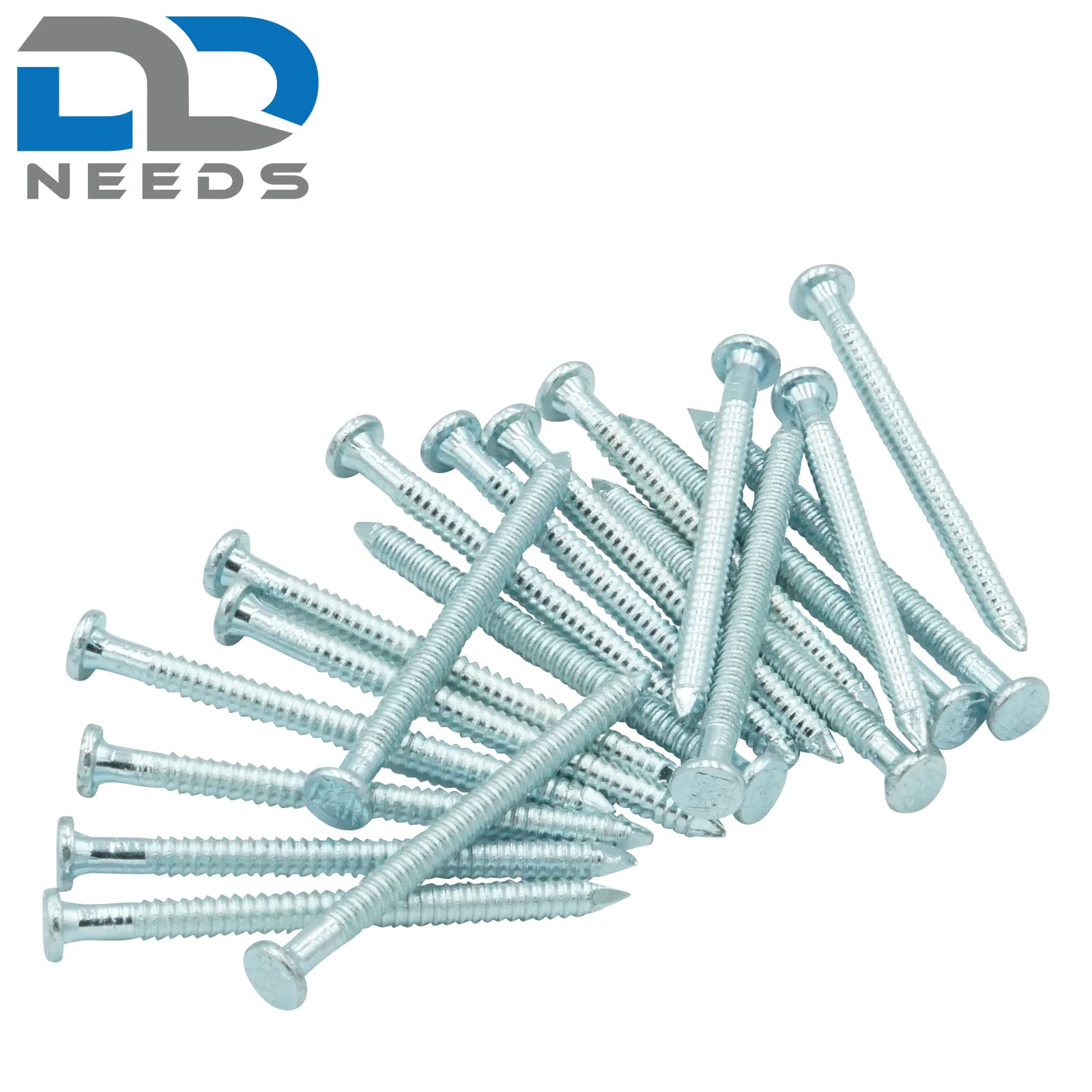 D2D | Winkelverbinder Set 105 x 105 x 90 mm ohne Steg - 25 Stück + 250 Stück Ankernägel 4 x 60 mm - Handwerker Set - Montagewinkel für stabile Verbindungen
