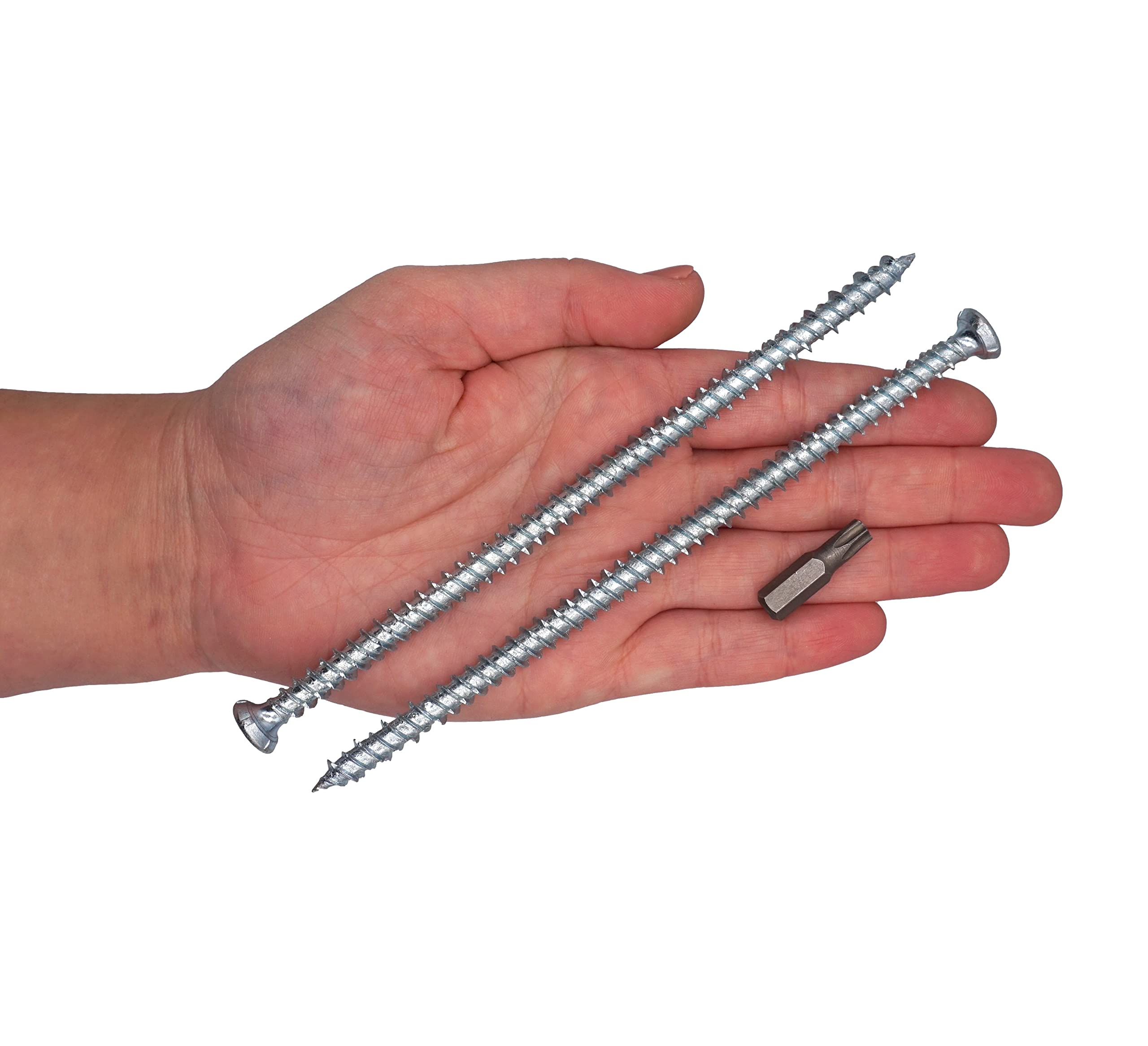 SKIR'CO (50 Stück) Verzinkte 7,5 x 152 mm Betonschrauben, Senkkopf, Mauerwerk Schrauben, Rahmen Befestigungsschraube