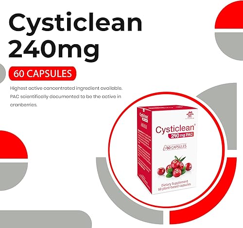 Miniatura 2 de Cysticlean Suplemento de arándano PAC de 240 mg para la salud del tracto urinario (60 unidades)