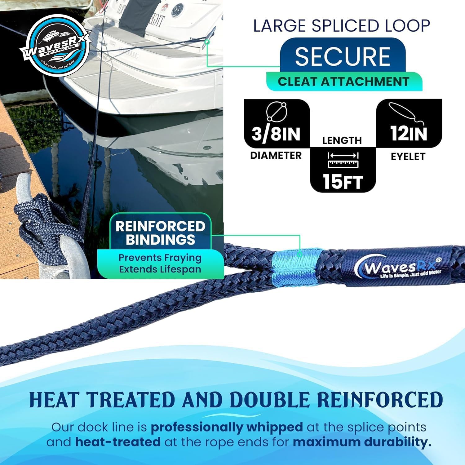 Snapklik.com : Premium Nylon Boat Dock Lines & Ropes For Docking ...
